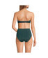 Фото #2 товара Women's Chlorine Resistant Shine Twist Front Bandeau Bikini Swimsuit Top