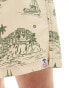 Фото #2 товара Hunky Trunks scenic island swim shorts in cream