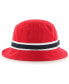 ფოტო #2 პროდუქტის Men's Red New England Patriots Striped Bucket Hat