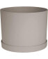 Фото #1 товара Mathers Round Plastic Planter with Saucer Tray Pebble Stone, 8in