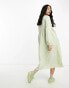 Daisy Street midi smock dress in green floral