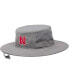 Men's and Women's Gray Nebraska Huskers Bora Bora Booney II Omni-Shade Hat - фото #1