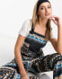 Kavu Pocatello fleece dungarees in fairisle print Разноцветный, S - фото #1