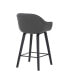 Crimson Faux Leather and Wood Bar and Counter Height Stool