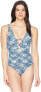 LAUREN RALPH LAUREN Women's 236124 Over The Shoulder One-Piece Swimsuit Size 12