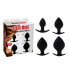 Фото #2 товара Pack 4 Butt Plug Renegade Spade Silicone Black