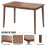 Retro Walnut Dining Table in Solid Rubber Wood