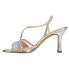 Nina Abbi Metallic Rhinestone Wedding Sling Back Womens Silver Dress Sandals AB