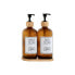 Фото #2 товара Дозатор мыла Home ESPRIT Янтарь Натуральный Бамбук Стеклянный 500 ml 7,5 x 7,5 x 20 cm
