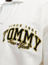 Tommy Jeans relaxed luxe varsity rugby shirt in white