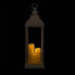 28" Candlelit Lantern with LED Lights White - Alpine Corporation