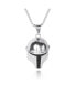 ფოტო #1 პროდუქტის Starwars Boba Fett Helmet Pendant Necklace, Stainless Steel, 22" Box Chain