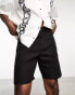 Фото #1 товара ADPT twill wide fit shorts in black