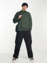 Фото #1 товара ASOS DESIGN oversized hoodie with cargo pocket and toggle details in green