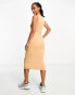 Фото #2 товара Vero Moda Petite jersey midi dress in stone