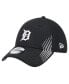 ფოტო #1 პროდუქტის Men's Black Detroit Tigers Active Dash Mark 39THIRTY Flex Hat