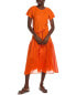 Nation Ltd Azalia Combo Shirt Dress Women's Orange S