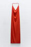 Фото #7 товара Платье из полиамида с горловиной халтер ZARA
