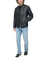 ფოტო #5 პროდუქტის Men's Faux Leather Racer Jacket