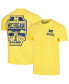 Фото #1 товара Men's Maize Michigan Wolverines Campus Badge Comfort Colors T-shirt