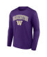 Фото #2 товара Men's Purple Washington Huskies Campus Long Sleeve T-shirt