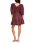 Sea Ny Simona Puff Sleeve Smocked Mini Dress Women's