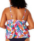 Фото #2 товара Plus Size Printed Tankini Top