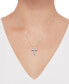 Фото #2 товара Arabella cubic Zirconia Cross 18" Pendant Necklace