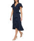 ფოტო #3 პროდუქტის Women's Flutter-Sleeve Ruffle-Hem Dress