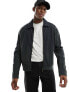 Фото #1 товара Weekday Norton zip through bomber style cardigan in black wash