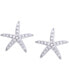 ფოტო #2 პროდუქტის Diamond 1/5 ct. t.w. Starfish Stud Earrings in Sterling Silver