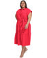 Фото #3 товара Plus Size Tiered Fit & Flare Shirtdress