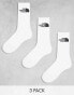 Фото #2 товара The North Face Simple Dome 3 pack logo socks in white