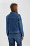 Фото #4 товара Джинсовая куртка женская Defacto B9314ax/nm28 средней голубой