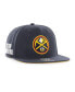 Фото #1 товара Men's Navy Denver Nuggets Sure Shot Captain Snapback Hat