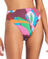 Фото #1 товара Women's Tropic Mood Printed High Waist High Leg Bikini Bottoms