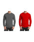 Фото #1 товара Men's 2-Pack Egyptian Cotton-Blend Long Sleeve Crew Neck Tee