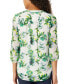 Фото #2 товара Women's Floral-Print 3/4-Sleeve Tunic Top