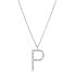 Silver Pendant Necklace P Cubica RZCU16 (Chain, Pendant)