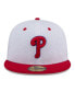 Фото #3 товара Men's White Philadelphia Phillies Throwback Mesh 59fifty Fitted Hat
