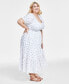 Women's Short-Sleeve Clip-Dot Midi Dress, XXS-4X, Created for Macy's