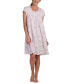 Фото #1 товара Women's Smocked Floral Lace-Trim Nightgown
