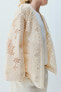 Кимоно из сетчатой ткани с вышивкой ZARA