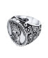 ფოტო #2 პროდუქტის Statement Eagle Head Liberty 1937 Coin Novelty as Men's Biker Jewelry Gothic Crown Skull Ring Oxidized Sterling Silver