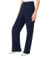 ფოტო #3 პროდუქტის Women's Pull On High Rise with Buttons Wide Leg Pants