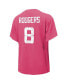 ფოტო #3 პროდუქტის Women's Threads Aaron Rodgers Pink Distressed New York Jets Name and Number T-shirt