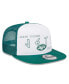 Фото #2 товара Men's White, Green New York Jets Banger 9FIFTY Trucker Snapback Hat
