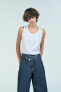 HIGH-WAIST TRF WIDE-LEG JEANS WITH CROSSOVER WAISTBAND