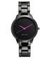 ფოტო #1 პროდუქტის Women's Quartz Dark Gray Alloy Link Bracelet Watch, 36mm