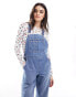 Фото #4 товара ASOS DESIGN denim dungaree in mid blue